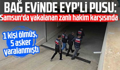 Bağ evinde EYP'li pusu: Samsun'da yakalanan zanlı hakim karşısında