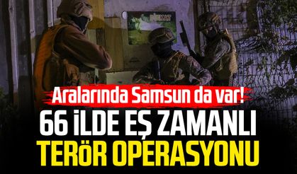 Aralarında Samsun da var! 66 ilde eş zamanlı terör operasyonu