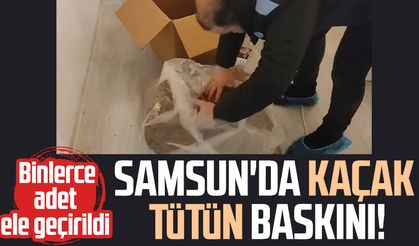 Samsun Atakum'da kaçak tütün baskını!