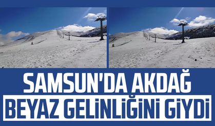 Samsun'da Akdağ beyaz gelinliğini giydi