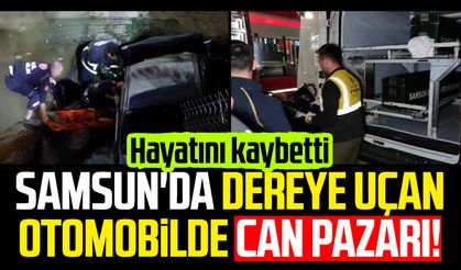 Samsun'da dereye uçan otomobilde can pazarı! Mertcan Altun Alev hayatını kaybetti