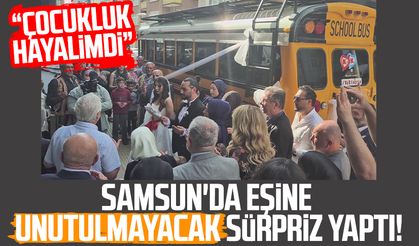 Samsun'da Kadir Mert, eşine unutulmayacak sürpriz yaptı