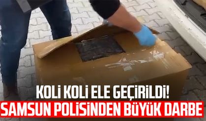 Samsun'da koli koli ele geçirildi! Samsun polisinden büyük darbe