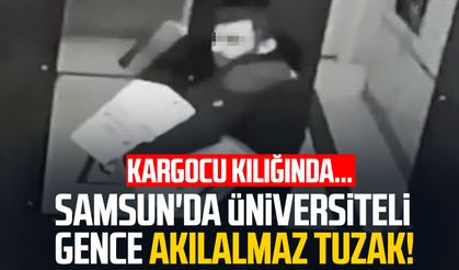 Samsun'da üniversiteli gence akılalmaz tuzak! Kargocu kılığında...