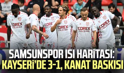 Samsunspor ısı haritası: Kayseri’de 3-1, kanat baskısı