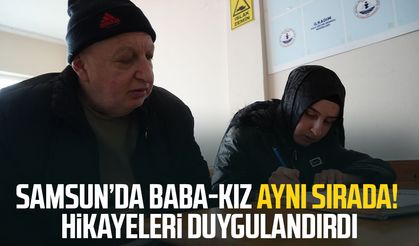 56 yaşında okuma-yazma öğrenen baba ile kızının azmi