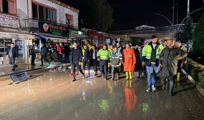 Havza'da eğitime sel arası
