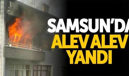 Samsun'da Ev Alev Alev Yandı