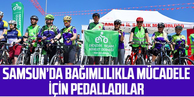 Samsun'da  Geleneksel 'Yeşilay Bisiklet Turu' Düzenlendi
