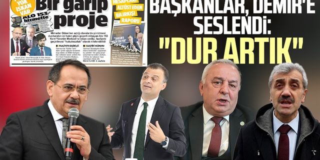 Samsun'da İl Başkanları, Büyükşehir Belediye Mustafa Demir'e seslendi: "Dur artık"