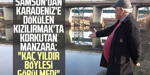 Samsun'dan Karadeniz'e dökülen Kızılırmak'ta korkutan manzara: "Kaç yıldır böylesi görülmedi"