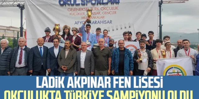 Ladik Akpınar Fen Lisesi okçulukta Türkiye şampiyonu oldu