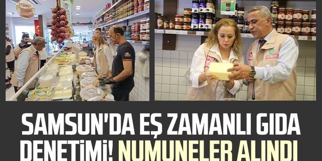 Samsun'da eş zamanlı gıda denetimi! Numuneler alındı