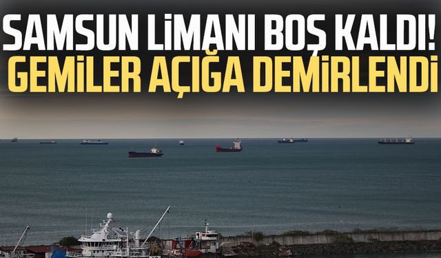 Samsun limanı boş kaldı! Gemiler açığa demirlendi