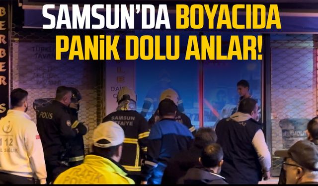 Samsun 100. Yıl Bulvarı'nda boyacıda panik dolu anlar!