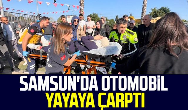 Samsun'da otomobil yayaya çarptı