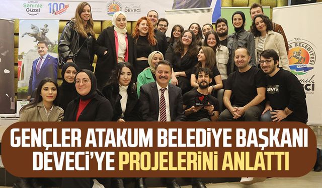 Gençler Atakum Belediye Başkanı Av. Cemil Deveci’ye projelerini anlattı