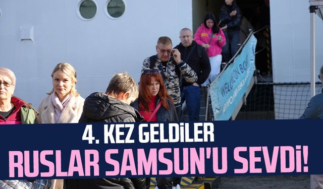 Ruslar Samsun'u sevdi! Kruvaziyer gemi 2 ay içinde 4. kez geldi