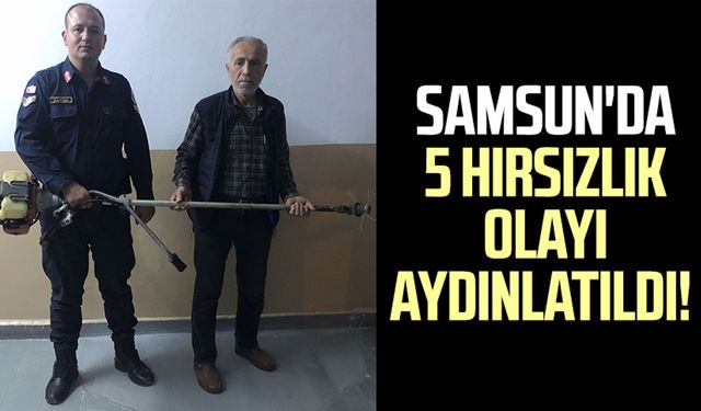 Samsun'da 5 hırsızlık olayı aydınlatıldı!