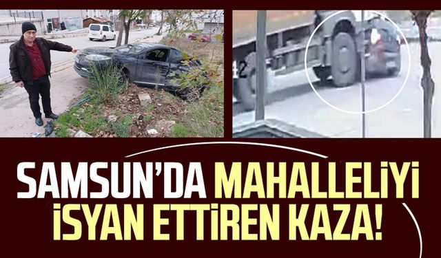 Samsun Derecik Mahallesi'nde aynı yolda yine kaza! Mahalleli isyan etti