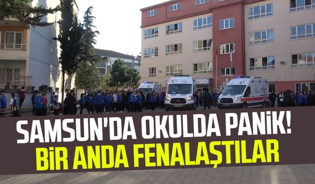 Samsun'da ortaokulda zehirlenme şüphesi! Çok sayıda öğrenci hastaneye kaldırıldı