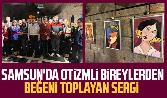 Samsun'da otizmli bireylerden beğeni toplayan sergi