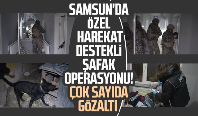 Samsun'da özel harekat destekli şafak operasyonu! Çok sayıda gözaltı