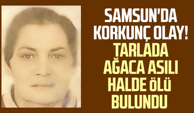 Samsun'da tarlada ağaca asılı halde ölü bulundu!