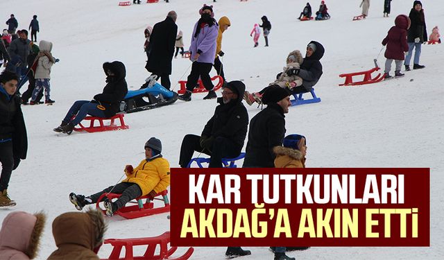 Kar tutkunları Akdağ Kayak Merkezi'ne akın etti