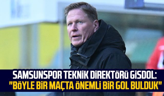 Samsunspor Teknik Direktörü Markus Gisdol: "Böyle bir maçta önemli bir gol bulduk"