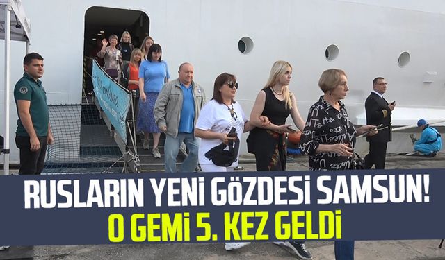 Rusların yeni gözdesi Samsun! Kruvaziyer gemi 2 ayda 5. kez Samsun'da