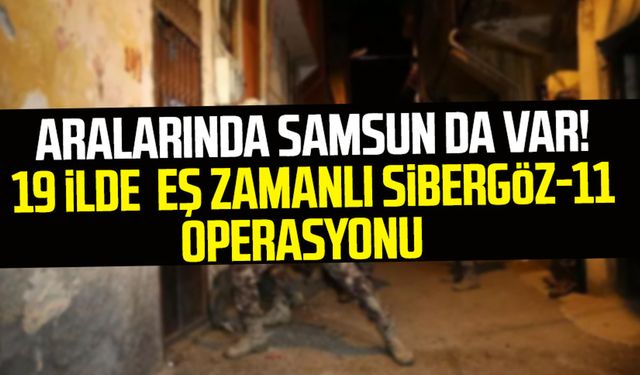 Aralarında Samsun da var! 19 ilde eş zamanlı Sibergöz-11 operasyonu