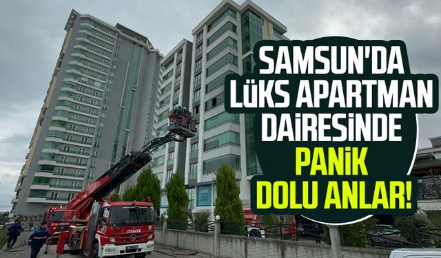 Samsun Baruthane Mahallesi'nde apartman dairesinde yangın!