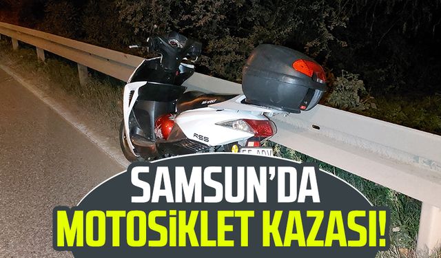 Samsun Canik'te motosiklet kazası!