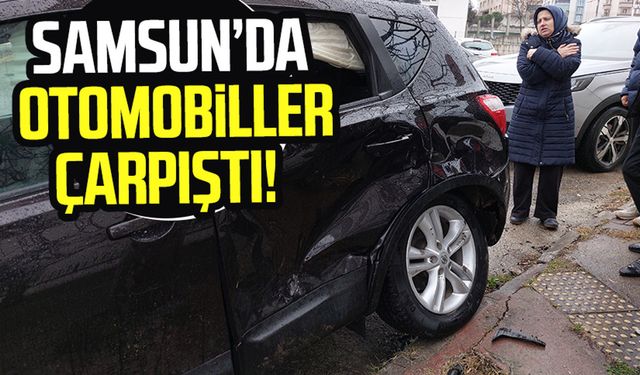 Samsun Derecik Mahallesi'nde otomobiller çarpıştı!