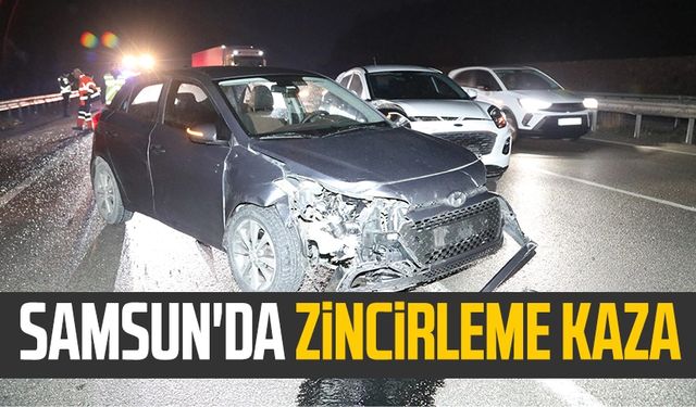 Samsun'da 3 araçlı zincirleme kaza