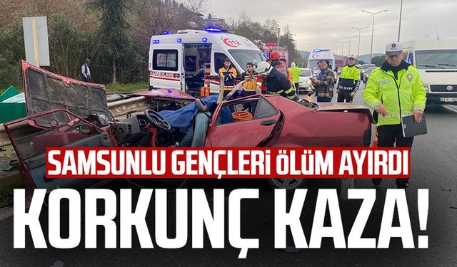 Rize'ye geziye giden Samsunlu gençler kaza geçirdi! 2 ölü, 2 yaralı