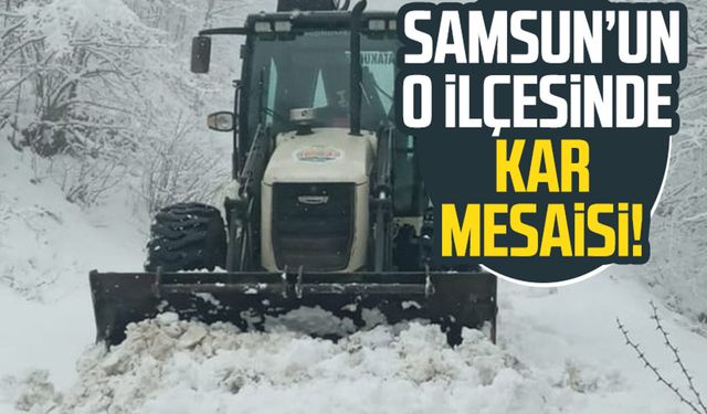 Samsun Atakum'da kar mesaisi