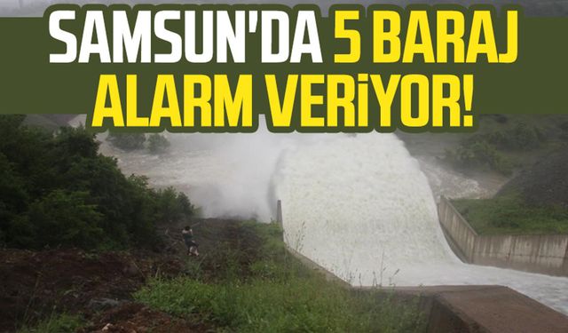 Samsun'da 5 baraj alarm veriyor!