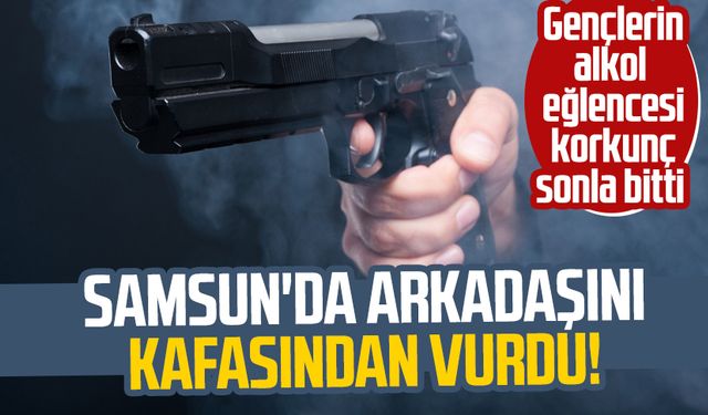 Samsun Alaçam'da arkadaşını kazara kafasından vurdu!