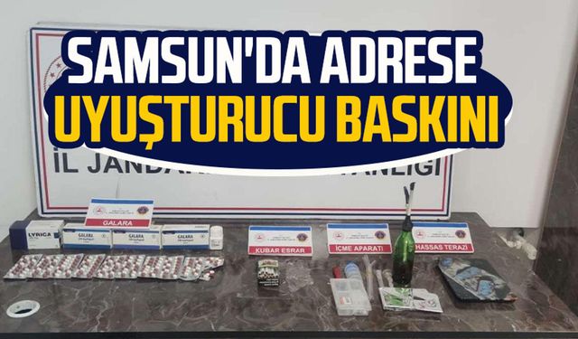 Samsun'da adrese uyuşturucu baskını