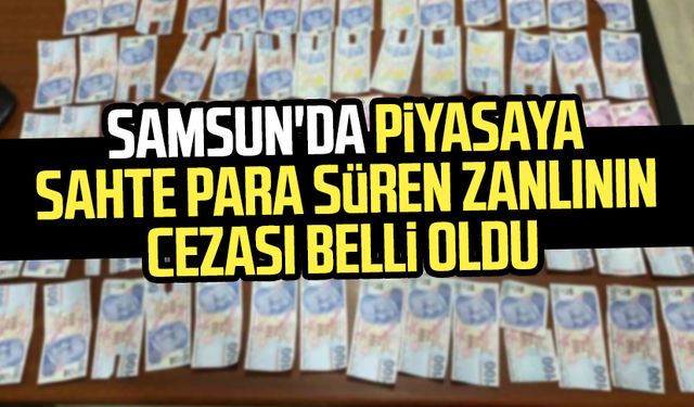 Samsun'da piyasaya sahte para süren zanlının cezası belli oldu