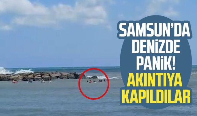 Samsun Atakent sahilinde boğulma tehlikesi: Akıntıya kapıldılar