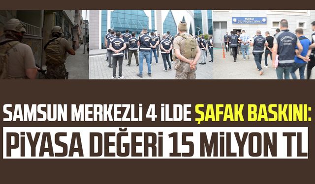 Samsun merkezli 4 ilde şafak baskını: Piyasa değeri 15 milyon TL