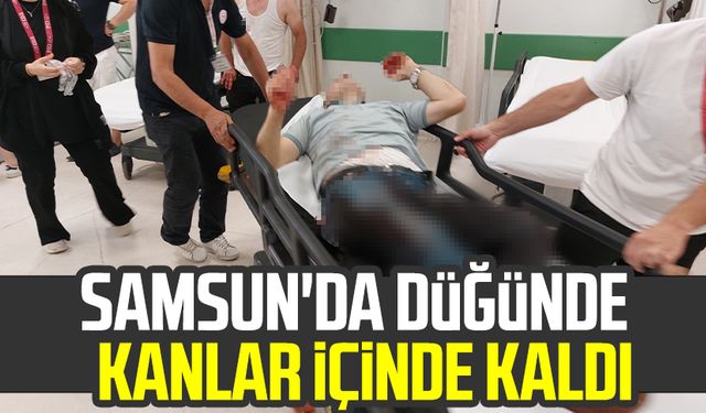 Samsun'da düğünde kazara kendini vurdu