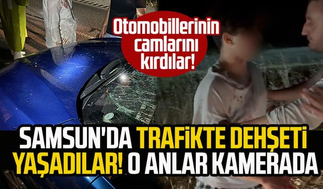 Samsun'da trafikte dehşeti yaşadılar! O anlar kamerada