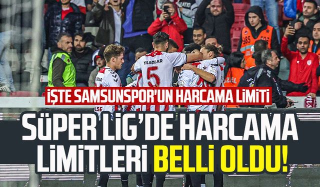 TFF Süper Lig takımlarının harcama limitlerini açıkladı: İşte Samsunspor'un limiti