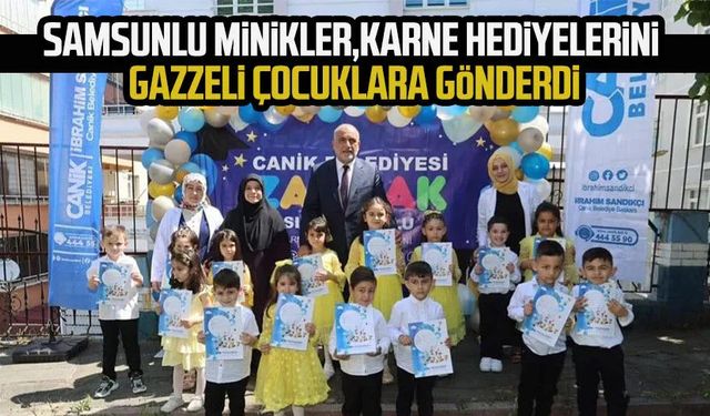 Samsunlu minikler, karne hediyelerini Gazzeli çocuklara gönderdi