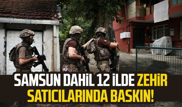 Samsun dahil 12 ilde zehir satıcılarında baskın!