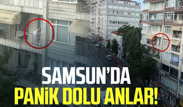 Samsun Lise Caddesi'nde panik dolu anlar!